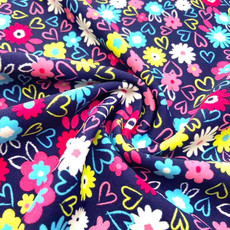 KAIN SPANDEX CETAK BLOOM BERWARNA
